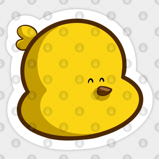 Cute Kawaii Chick Sticker by Kev Brett Designs